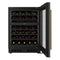 Reserve 24 in. Under-Counter Panel Ready Dual Zone Built-in Wine Cooler with Black Shelves and 45 Bottle Capacity in Black