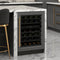 Reserve 24 in. Under-Counter Panel Ready Dual Zone Built-in Wine Cooler with Black Shelves and 45 Bottle Capacity in Black