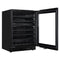 Reserve 24 in. Under-Counter Panel Ready Dual Zone Built-in Wine Cooler with Black Shelves and 45 Bottle Capacity in Black