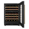 Reserve 24 in. Under-Counter Panel Ready Dual Zone Built-in Wine Cooler with 45 Bottle Capacity and Wooden Shelves in Black