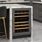 Reserve 24 in. Under-Counter Panel Ready Dual Zone Built-in Wine Cooler with 45 Bottle Capacity and Wooden Shelves in Black
