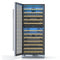 23 in. Dual Zone, Full Glass Door, Wine Cooler Refrigerator, Freestanding or Built-In Unit, 9.7 cu ft