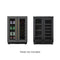 Reserve 24 in. French Door Dual Zone Panel Ready Under-Counter Cooler with Black Shelves and 20 Bottle Capacity in the Right Zone and 2.1 Cu. Ft. on the Left in Black