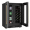 Reserve 24 in. French Door Dual Zone Panel Ready Under-Counter Cooler with Black Shelves and 20 Bottle Capacity in the Right Zone and 2.1 Cu. Ft. on the Left in Black