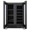 Reserve 24 in. French Door Dual Zone Panel Ready Under-Counter Cooler with Black Shelves and 20 Bottle Capacity in the Right Zone and 2.1 Cu. Ft. on the Left in Black