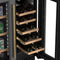 Reserve 24 in. French Door Dual Zone Panel Ready Under-Counter Cooler with Wooden Shelves and 20 Bottle Capacity in the Right Zone and 2.1 Cu. Ft. on the Left in Black