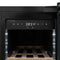 Reserve 24 in. French Door Dual Zone Panel Ready Under-Counter Cooler with Wooden Shelves and 20 Bottle Capacity in the Right Zone and 2.1 Cu. Ft. on the Left in Black