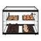 22 in. Tiered Pastry Display Case With Shelf and Sliding Door ETL Certified, 2.2 cu. ft. Capacity