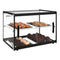 22 in. Tiered Pastry Display Case With Shelf and Sliding Door ETL Certified, 2.2 cu. ft. Capacity