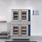 38 in. Full Size Double Commercial LP Convection Oven 108,000 BTU Total with Stacking Kit and Casters