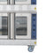 38 in. Full Size Double Commercial LP Convection Oven 108,000 BTU Total with Stacking Kit and Casters