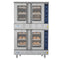 38 in. Full Size Double Commercial Natural Gas Convection Oven 108,000 BTU Total with Stacking Kit
