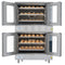 38 in. Full Size Double Commercial Natural Gas Convection Oven 108,000 BTU Total with Stacking Kit