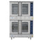 38 in. Full Size Double Commercial Natural Gas Convection Oven 108,000 BTU Total with Stacking Kit
