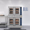 38 in. Full Size Double Commercial Natural Gas Convection Oven 108,000 BTU Total with Stacking Kit
