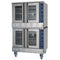 38 in. Full Size Double Commercial Natural Gas Convection Oven 108,000 BTU Total with stacking And Casters