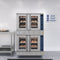 38 in. Full Size Double Commercial Natural Gas Convection Oven 108,000 BTU Total with stacking And Casters