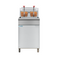 75 lb. Floor Standing Natural Gas Commercial Fryer with 150,000 BTU in Stainless-Steel, ETL Listed