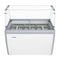 50 in. Gelato Dipping Cabinet Display Freezer with Sliding Glass Door and Sneeze Guard 13 cu. ft