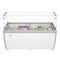 70 in. 14-Pan Gelato Dipping Cabinet Display Freezer with Sliding Glass Door and Sneeze Guard, 20 cu. ft