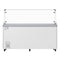 70 in. 14-Pan Gelato Dipping Cabinet Display Freezer with Sliding Glass Door and Sneeze Guard, 20 cu. ft