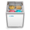 26 in. 4 Tub Ice Cream Dipping Cabinet Display Freezer with Sliding Glass Door, 6 cu. ft.