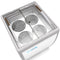26 in. 4 Tub Ice Cream Dipping Cabinet Display Freezer with Sliding Glass Door, 6 cu. ft.