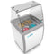 26 in. 4 Tub Ice Cream Dipping Cabinet Display Freezer with Sliding Glass Door and Sneeze Guard, 6 cu. ft.
