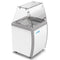 26 in. 4 Tub Ice Cream Dipping Cabinet Display Freezer with Sliding Glass Door and Sneeze Guard, 6 cu. ft.