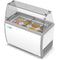 50 in. 8 Tub Ice Cream Dipping Cabinet Display Freezer with Sliding Glass Door and Sneeze Guard 13 cu. ft