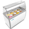 50 in. 8 Tub Ice Cream Dipping Cabinet Display Freezer with Sliding Glass Door and Sneeze Guard 13 cu. ft