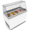 50 in. 8 Tub Ice Cream Dipping Cabinet Display Freezer with Sliding Glass Door and Sneeze Guard 13 cu. ft