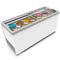 70 in. 12 Tub Ice Cream Dipping Cabinet Display Freezer with Sliding Glass Door, 20 cu. ft