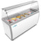 70 in. 12 Tub Ice Cream Dipping Cabinet Display Freezer with Sliding Glass Door and Sneeze Guard, 20 cu. ft