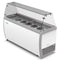 70 in. 12 Tub Ice Cream Dipping Cabinet Display Freezer with Sliding Glass Door and Sneeze Guard, 20 cu. ft