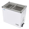 33 in. Flat Top Ice Cream Display Freezer, 7 cu. ft. Capacity in White