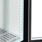 53 in. 42 cu. ft. Commercial Indoor Two Glass-Door Ice Merchandiser Freezer in Black