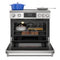 Reserve 36 in. Electric Induction Range Oven with Ceramic Glass Cooktop, True Convection, 240V, 6.0 Cu. Ft., Air Fry, Sync Burners, CSA Certified in Stainless Steel