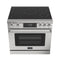 Reserve 36 in. Electric Induction Range Oven with Ceramic Glass Cooktop, True Convection, 240V, 6.0 Cu. Ft., Air Fry, Sync Burners, CSA Certified in Stainless Steel