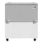 34 in. Commercial Milk Cooler for School and Cafeteria, 8 Crate Capacity with Heavy Duty Casters in Stainless Steel and White