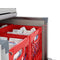 34 in. Commercial Milk Cooler for School and Cafeteria, 8 Crate Capacity with Heavy Duty Casters in Stainless Steel and White