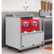 34 in. Commercial Milk Cooler for School and Cafeteria, 8 Crate Capacity with Heavy Duty Casters in Stainless Steel and White