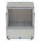34 in. Commercial Milk Cooler for School and Cafeteria, 8 Crate Capacity with Heavy Duty Casters in Stainless Steel and White