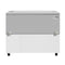49 in. Commercial Milk Cooler for School and Cafeteria, 12 Crate Capacity with Heavy Duty Casters in Stainless Steel and White