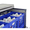 49 in. Commercial Milk Cooler for School and Cafeteria, 12 Crate Capacity with Heavy Duty Casters in Stainless Steel and White