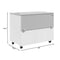 49 in. Commercial Milk Cooler for School and Cafeteria, 12 Crate Capacity with Heavy Duty Casters in Stainless Steel and White