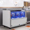 49 in. Commercial Milk Cooler for School and Cafeteria, 12 Crate Capacity with Heavy Duty Casters in Stainless Steel and White