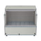 49 in. Commercial Milk Cooler for School and Cafeteria, 12 Crate Capacity with Heavy Duty Casters in Stainless Steel and White