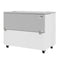 49 in. Commercial Milk Cooler for School and Cafeteria, 12 Crate Capacity with Heavy Duty Casters in Stainless Steel and White