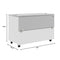 58 in. Commercial Milk Cooler for School and Cafeteria, 16 Crate Capacity with Heavy Duty Casters in Stainless Steel and White